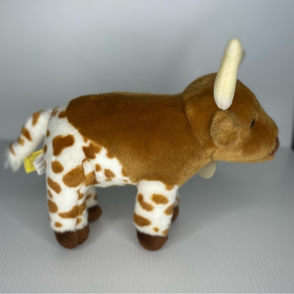 Realistic Plush 11” Cow Texas Longhorn Bull Steer Miyoni by Aurora 2019 - Picture 6 of 11